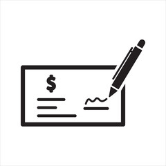 Bank Cheque Icon