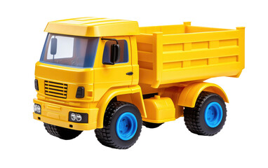 Yellow Toy Truck on transparent background, PNG Format
