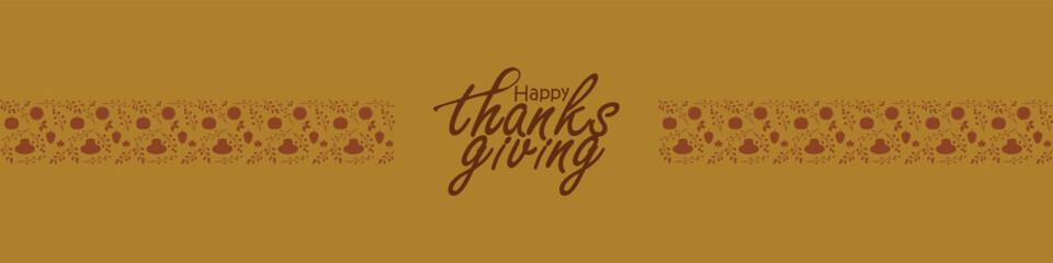 Happy thanksgiving day. Vector banner, greeting card with text Happy thanksgiving day