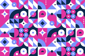 Bauhaus-Inspired Geometric Background in a Flat Design