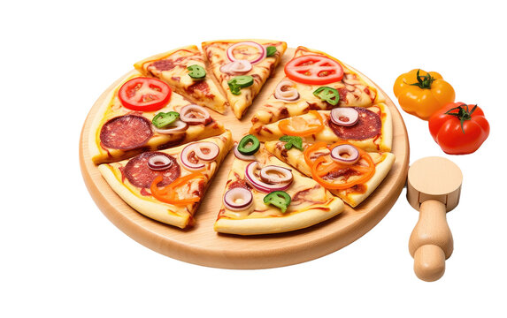 Playful Pizza Party on transparent background, PNG Format