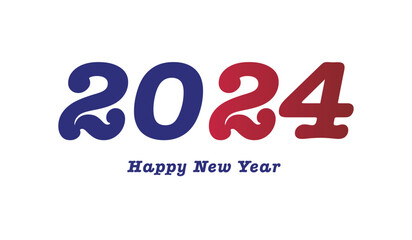 Happy New Year 2024, New Year greeting card, New Year Shining background, banner template. Realistic Pro Vector