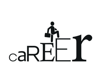 career icon on white background	