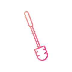 toilet brush line icon