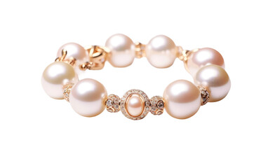Luxurious Pearl Accessory on transparent background, PNG Format