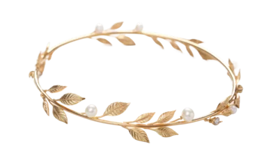 Poster Delicate Leaf Hoop Earrings on transparent background, PNG Format © Happymoon
