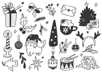 Hand Drawn Christmas Doodle, Christmas Celebration Related Object, Cute Sticker, Design Element