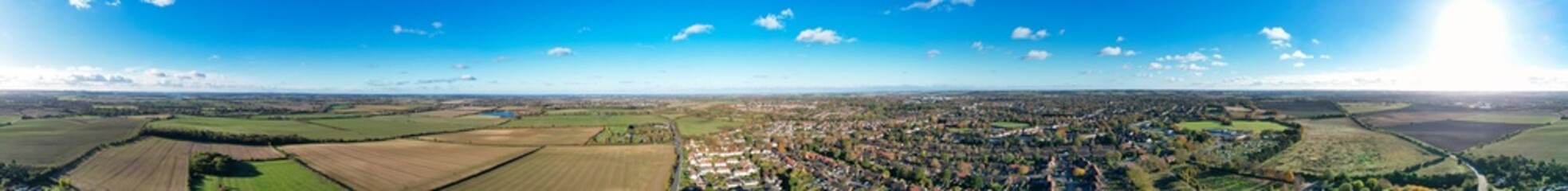 Fototapeta na wymiar Panoramic view of Letchworth Garden City of England