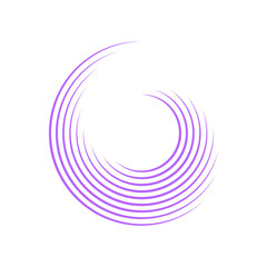 Circle effect, purple circle symbol