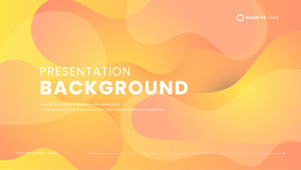 Yellow and orange vector abstract creative background in minimal and simple trendy style