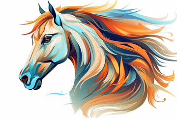 Fototapeta na wymiar horse head illustration