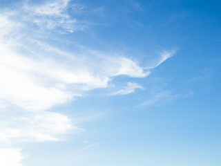 Fototapeta premium Sky Blue Cloud Background Cloudy Summer Clear Beauty Light White Day Texture Horizon Spring Air Sunny Clean Beautiful Bright Nature Skyline View Scene Sun Fresh Morning Sunshine Landscape Environment.