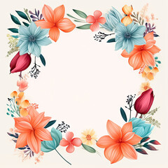 Fototapeta premium Spring Template with colorful Flowers