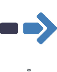 Direction and way icon concept