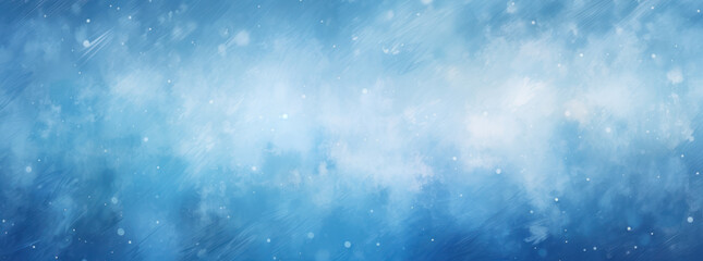 Snowfall on Blue Background