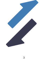 Obraz premium Way and route icon concept