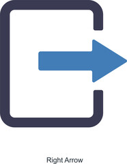 path and direction icon concept