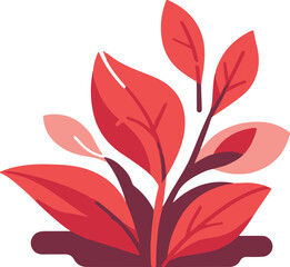 red leaves vector