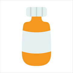 Medicine bottle isolated medicine bottle on white background. Pill bottle. Medicine container. Flat style vector illustration.