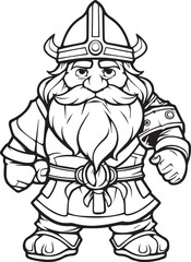 Pirate line art coloring page design