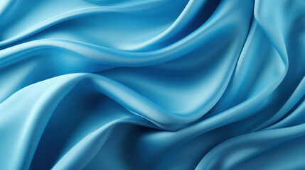 Obraz premium Abstract Blue silk luxury cloth. Liquid wavy or wavy folds of grunge silk texture satin velvet material. Creases of satin, silk, cloth luxurious background or elegant wallpaper. Generative AI