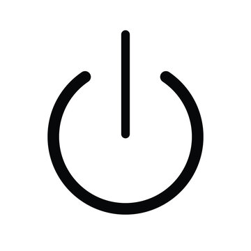 Power button icon on white