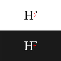 HF logo. H F design. White HF letter. HF, H F letter logo design. Initial letter HF linked circle uppercase monogram logo. H F letter logo vector design. 