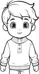 Coloring book with cartoon children design