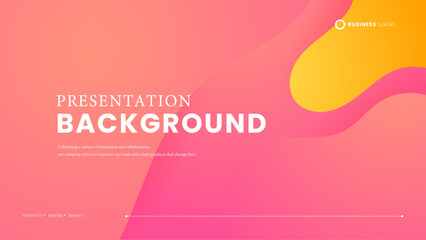 Pink and yellow vector simple background with abstract shapes