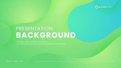 Green vector simple minimalist style background design with waves and liquid