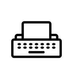 Copywriting digital marketing icon with black outline style. business, copywriter, writer, content, education, online, communication. Vector Illustration