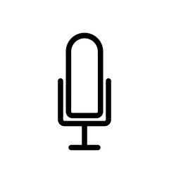 Podcast digital marketing icon with black outline style. podcast, radio, audio, studio, microphone, media, broadcasting. Vector Illustration