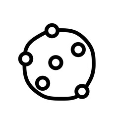 Website cookies digital marketing icon with black outline style. website, web, internet, cookie, data, online, privacy. Vector Illustration