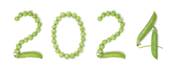 2024 figures lined with green peas