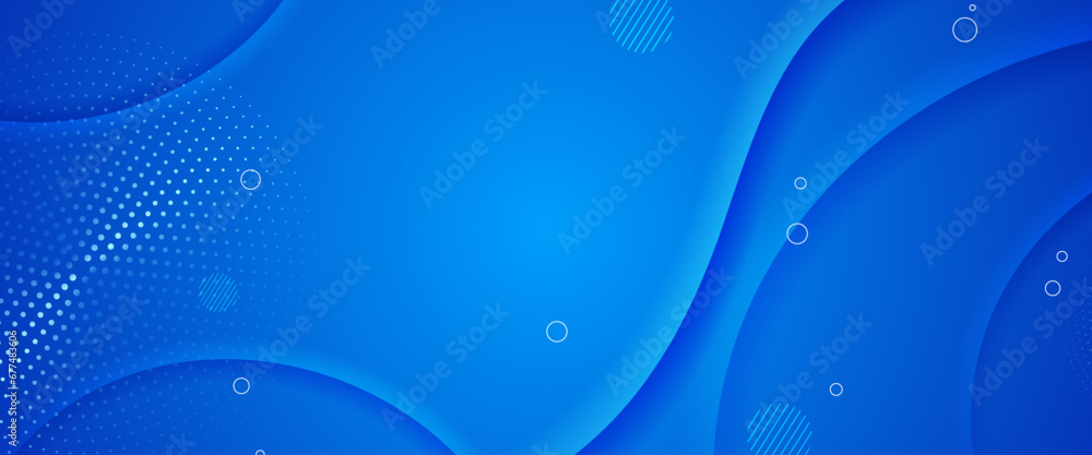 Poster blue vector gradient abstract background with shapes elements