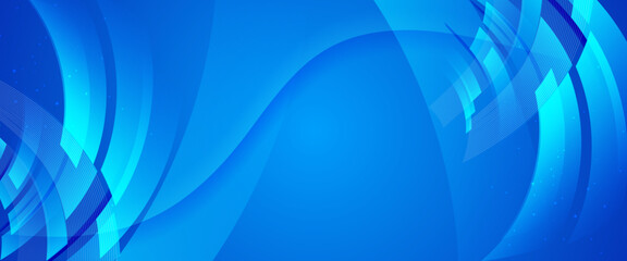 Blue abstract background with shapes