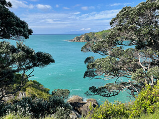 Fototapeta premium view of the sea from a cliff