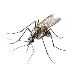 Insect mosquito isolated on white transparent background, PNG