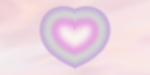 Blur Heart background tunnel gradient y2k. Aesthetic gradient with heart shape for background valentines day. Vector illustartion