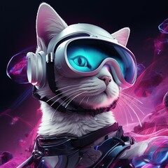cat in the night