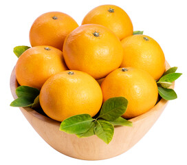 Fresh Orange fruit on white background, Japanese Ehime Orange with slices isolate on white background PNG File.