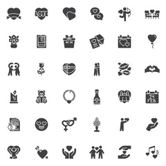 Valentines day vector icons set