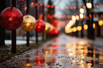 Christmas Lights: Festive holiday lights, decorations, and displays in towns and neighborhoods. - Generative AI