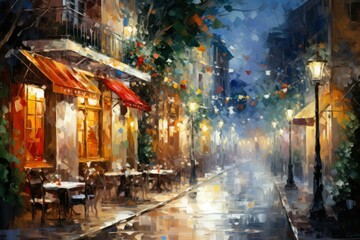 Christmas Lights: Festive holiday lights, decorations, and displays in towns and neighborhoods. - Generative AI