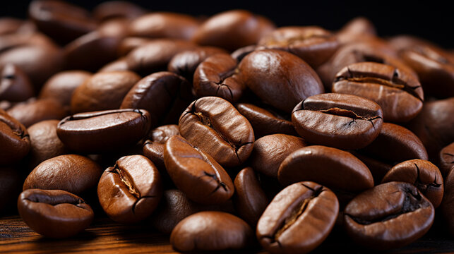 coffee beans background HD 8K wallpaper Stock Photographic Image
