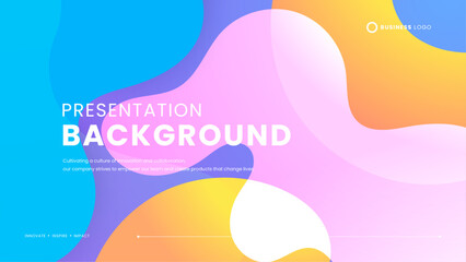 Naklejka premium Colorful colourful vector modern abstract simple background with wave and liquid elements vector illustration