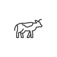 Cow animal line icon