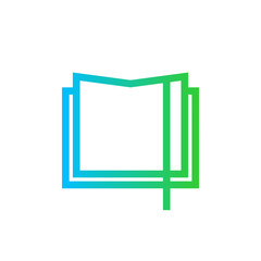 Self improve key performance indicator icon with blue and green gradient outline style. motivation, success, self, improvement, concept, growth, achievement. Vector Illustration