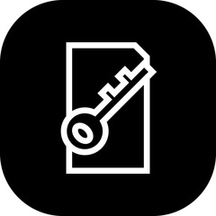 Key performance key performance indicator icon with black filled line outline style. performance, kpi, concept, business, management, success, analysis. Vector Illustration