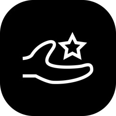 Talent key performance indicator icon with black filled line outline style. talent, concept, business, career, success, recruitment, management. Vector Illustration